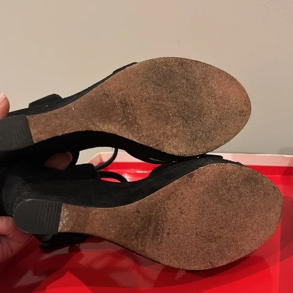 Coach Gabby black Size 7.5 wedge sandals. Gently used condition. - Picture 4 of 5